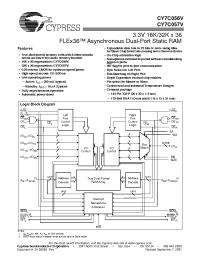 Datasheet CY7C056V-12AC manufacturer Cypress